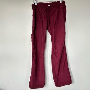 Peaches burgundy scrubs pants
